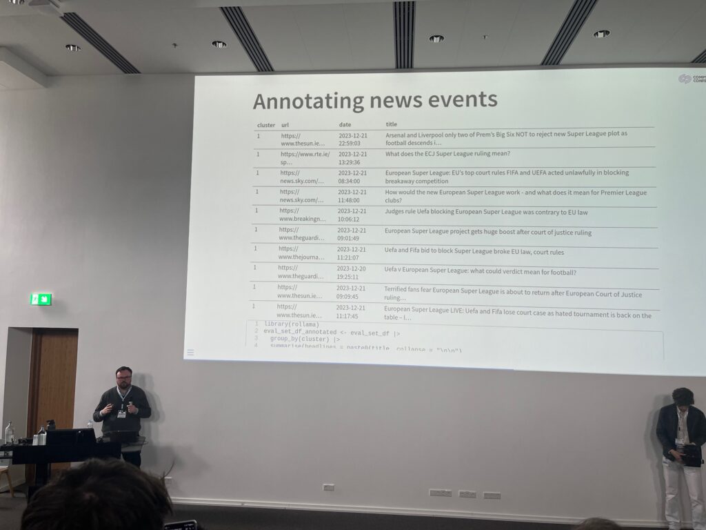 Johannes Gruber presenting a new method to annotate news events